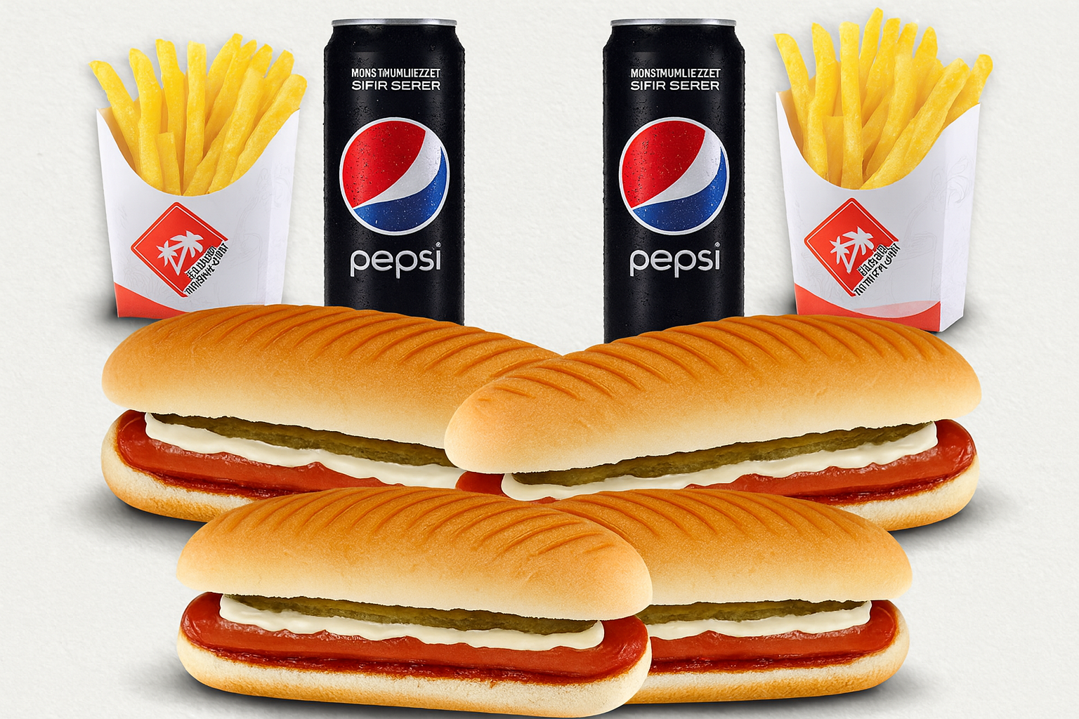 4'lü Sosisli Sandviç Menü